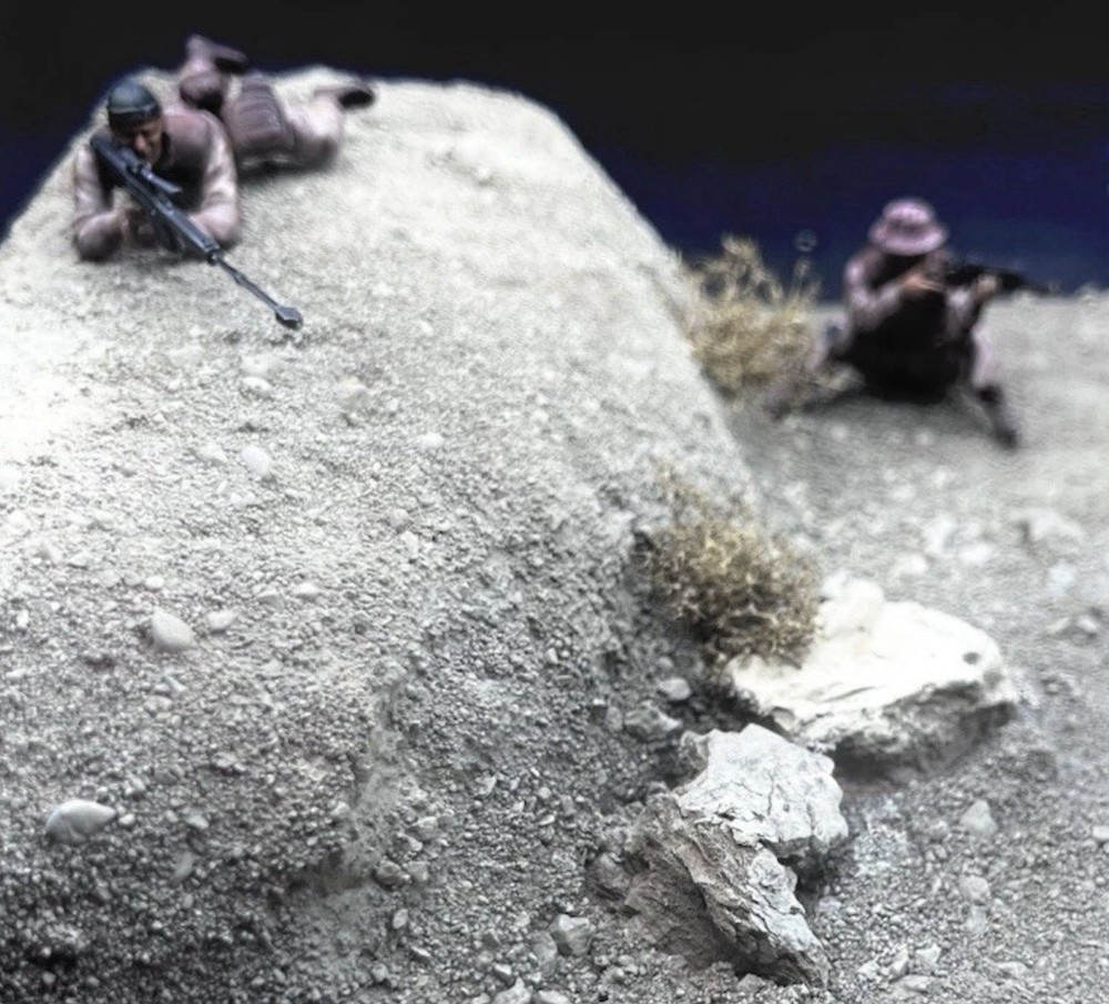 1/35 Scale Military Diorama Base Terrain Display Model Soldiers Figures Diecast