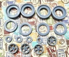 Resin 15-Inch “Astro Supreme” Wheels, W/ Wide Whitewalls,1/24 1/25 Scale