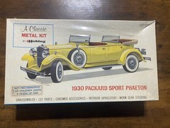 HUBLEY No.4859 1930 PACKARD SPORT PHAETON 1:22 1960s METAL KIT Factory Sealed!