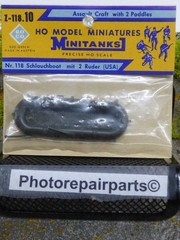 Roco Minitanks (NEW) 1/87 WWII US Rubber Assault Craft W/2 Paddles Lot #7413K©