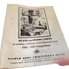 1933-35 Fisher Body Craftsman’s Guild Napoleonic Coach Kit Parts Plans READ READ