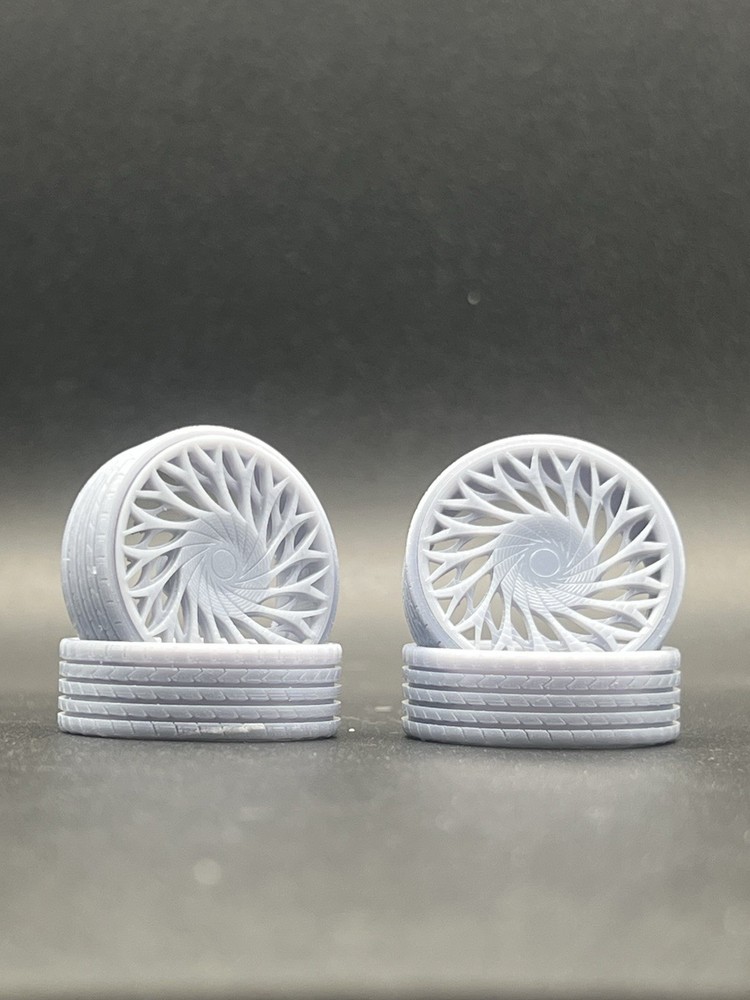 1/25 Scale Resin 26 Inch Model Car Wheel Set