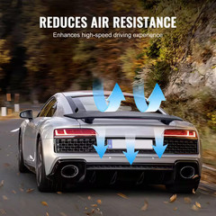 GT Wing Car Spoiler, 46.3 In. Universal Spoiler, Compatible with Most Sedans and