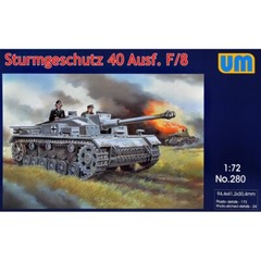 UNIMODELS UM 280 Plastic scale models kit Scale 1:72 Sturmgeschutz 40 Ausf F/8