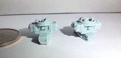 FAB25805 Vintage 600cfm Holley Street Carbs Pressure Cast Resin 1/25 Scale 2 Pcs