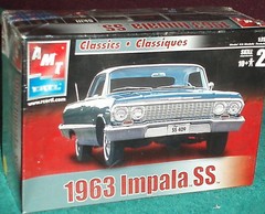 AMT 1963 CHEVY IMPALA SS HARDTOP PLASTIC MODEL KIT 1/25 SKILL LEVEL 2 OB