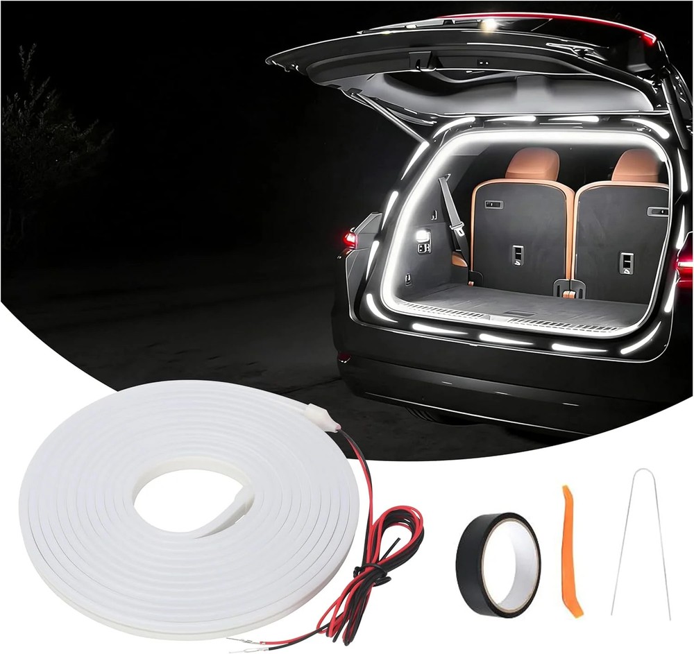 Car LED Strip Lights, Dynamic Flowing Car Trunk Light Strip, 157.48″ Flexible Tr