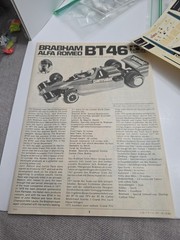 Tamiya Brabham BT 46 Alfa Romeo Model Kit #20007-1500 1:20 1/20 OPEN BOX