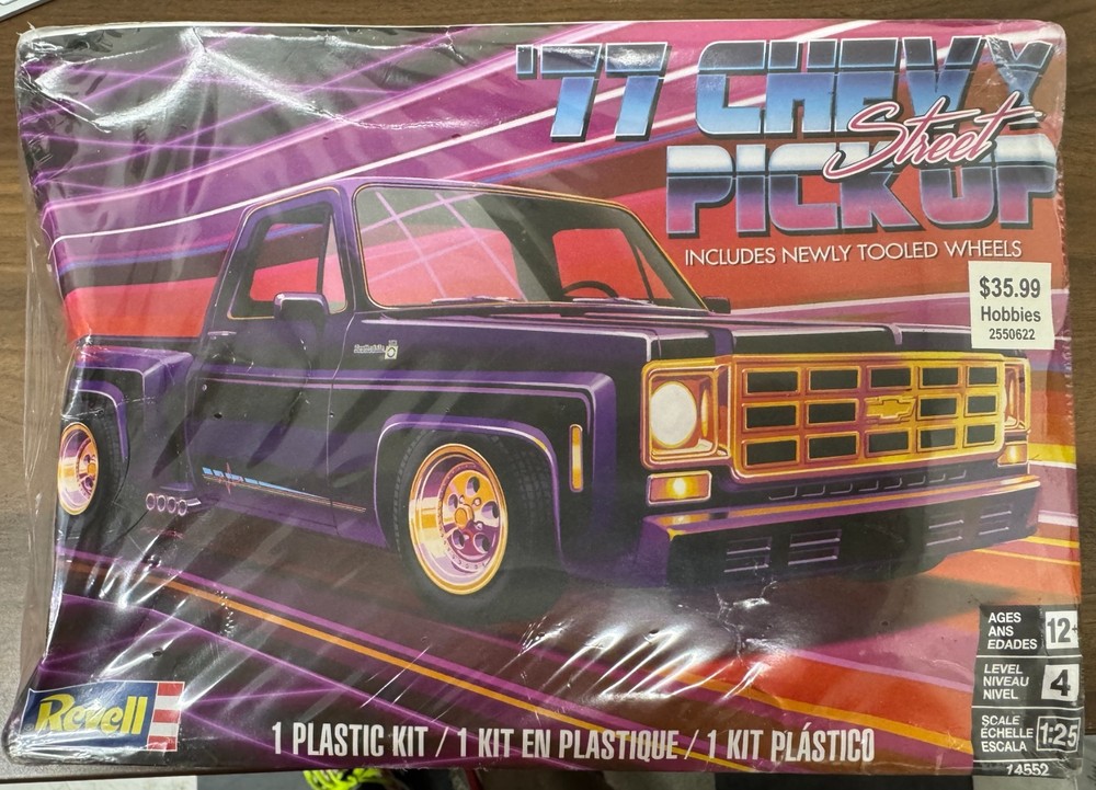 Revell 1/25 77 Chevy Street Pickup Plastic Model Kit – Damaged Box