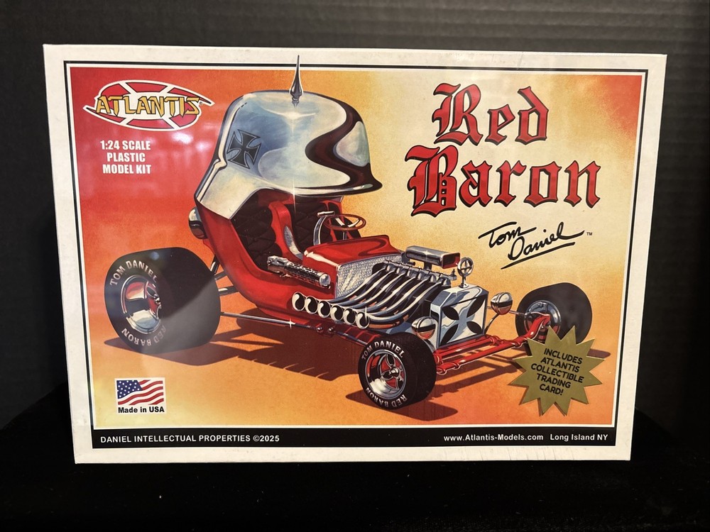ATLANTIS M6740 TOM DANIEL RED BARON MODEL KIT-NIB-1:24 SCALE