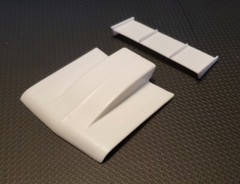 Resin Rear Spoiler & Outlaw Hood Combo for ’72*/69 Nova AMT*/Revell 1/25.