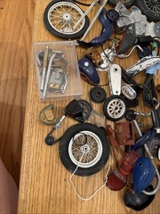 Vintage Model Motorcycle Parts Lot Misc Tires Engines And More