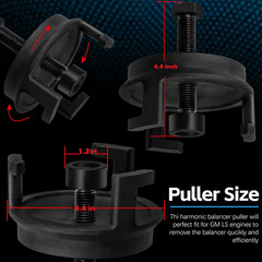 For GM LS Harmonic Balancer Puller 25264 Crank Pulley Puller for Chrysler Jeep D