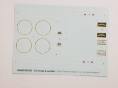 53 Chevy Bel Air DECAL SHEET for Revell Monogram 1:24 Model Kit 1953 DECALS