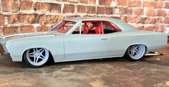 1/24 Scale: 21/20 Inch “Weld S81” Wheels W/ Wide Rear Street Tires