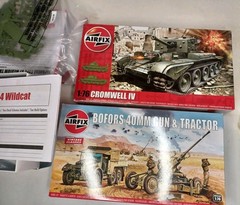 Airfix 1/76 & 1/72 Scales Plastic Model Kits Lot Of 4