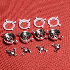 Chrome Reverse Wheels 1932 Ford Convertible 1:24 Scale Model Car Part Monogram