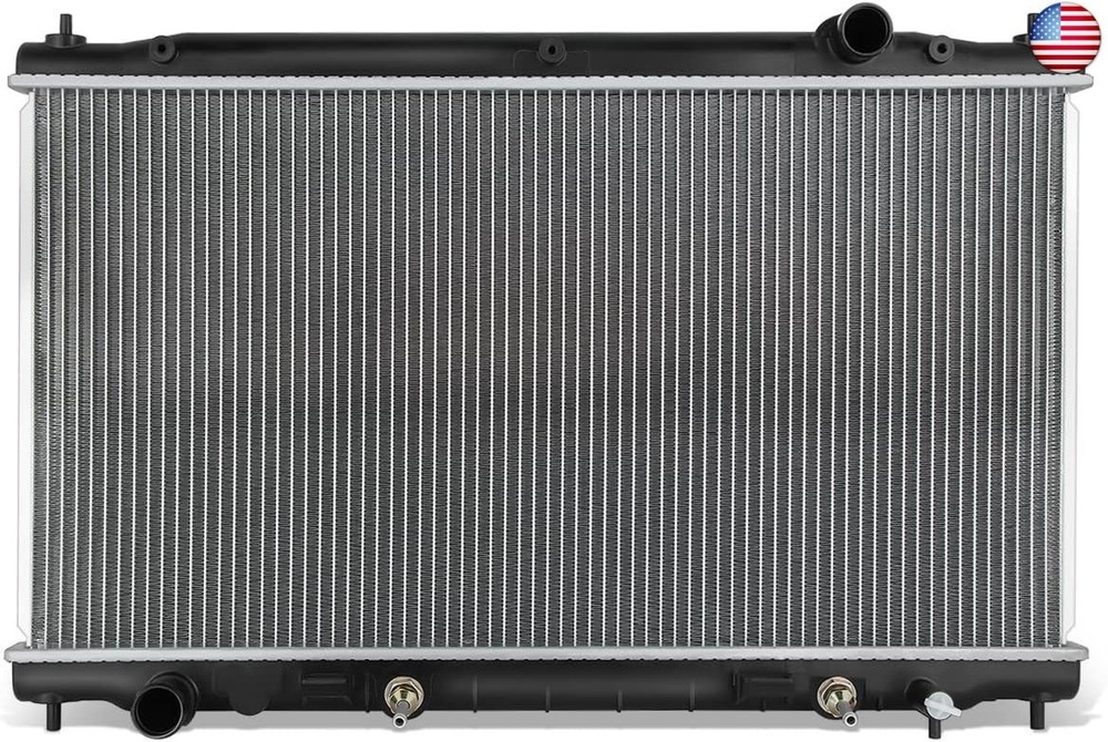 DNA Motoring OEM-RA-13403 1-Row Aluminum Core Radiator Compatible with 14-17