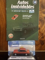 INOLVIDABLES PEUGEOT 504 GR TN 1985 SCALE DIECAST MODEL 1:43 BROCHURE & BUBBLE
