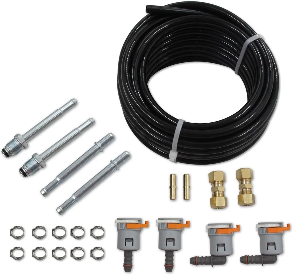 Automotive 25 Feet 3/8″ Nylon Fuel Line Tubing Replacement Fuel Line Repair Kit