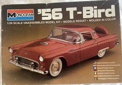Monogram ’56 Ford T-Bird model kit 2289 1:24 Vintage 1982 New Open Box