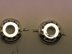 AMT Kenworth W-925 Two Chrome Outer Rear Wheels from 1:25 Model Kit