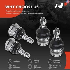 A-Premium Set of 4, Front Upper & Lower Ball Joints Kit, Compatible with