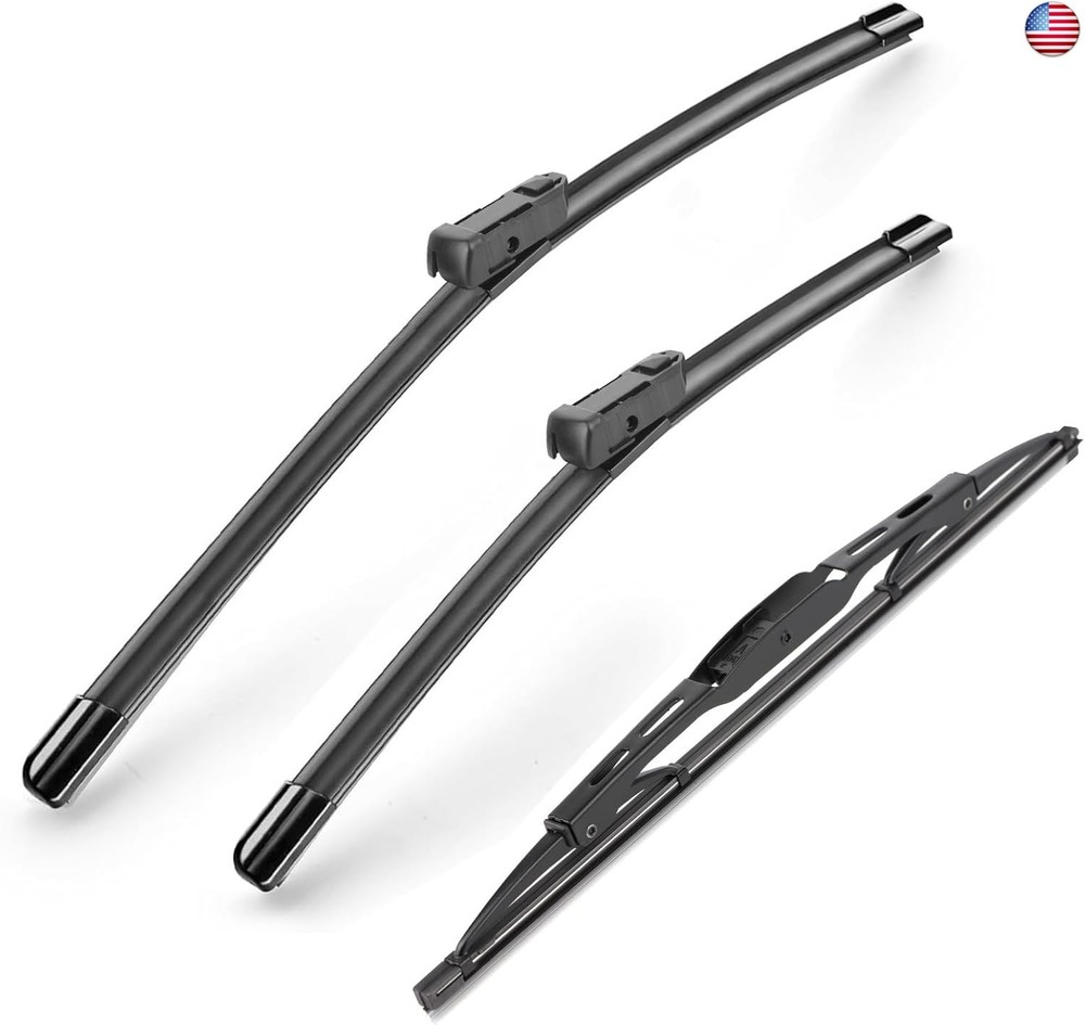 24″+17″+13″ Windshield Wiper Blades Premium All-Season Durable and Quiet