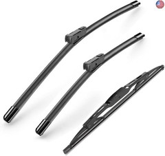 24″+17″+13″ Windshield Wiper Blades Premium All-Season Durable and Quiet