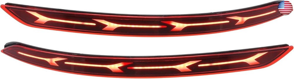 Rear Bumper Reflector Fog Brake Tail Turn Signal Light Red Yellow LED for