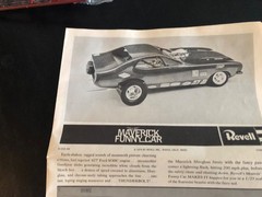 Rare Revell Ford Maverick Funny Car 1/25 Scale Kit, Complete and Unbuilt
