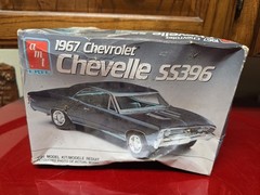VINTAGE MODEL KIT -AMT 1990 # 6052 1967 CHEVELLE SS 396 OPEN. SEALED PARTS