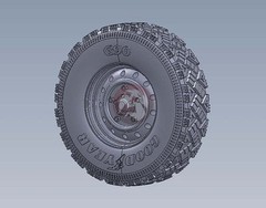 Legend 1/35 Wolf WMIK Aggressive Tread Wheel Set w/2 Spares (Hobby Boss) LF1228