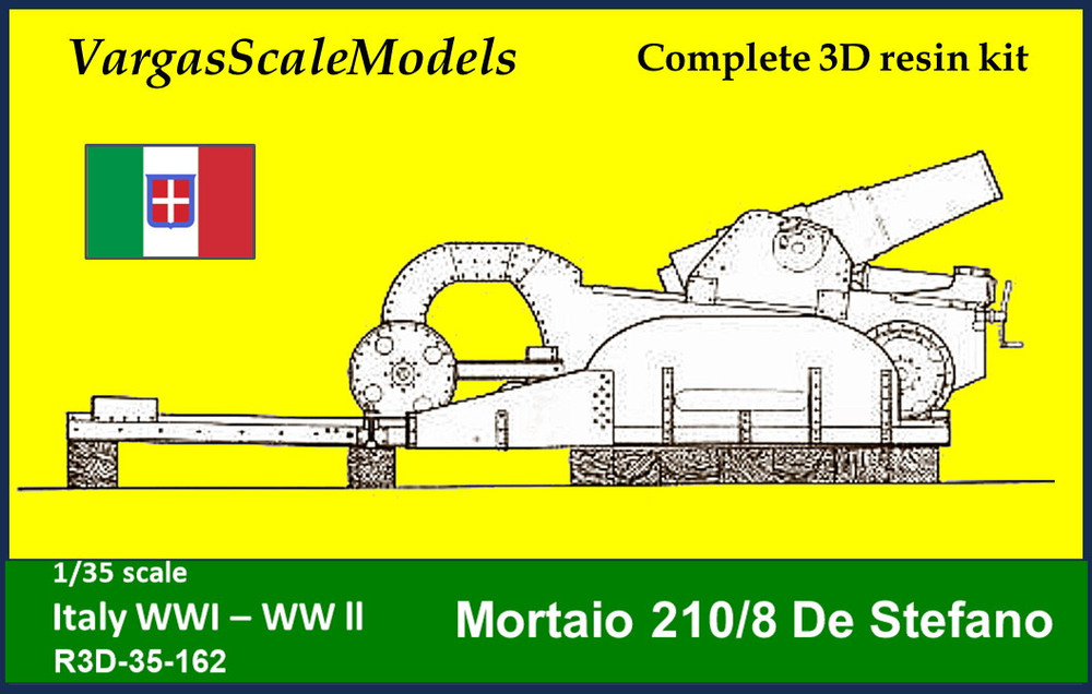 1/35 Mortaio 210/8 De Steffano Italy, Yellow Box Criel Modesl CSM SS Models
