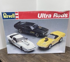 1988 REVELL ULTRA RODS Cobra,Corvette,Ultra-Vette 1:25 #7481 Open Box Complete