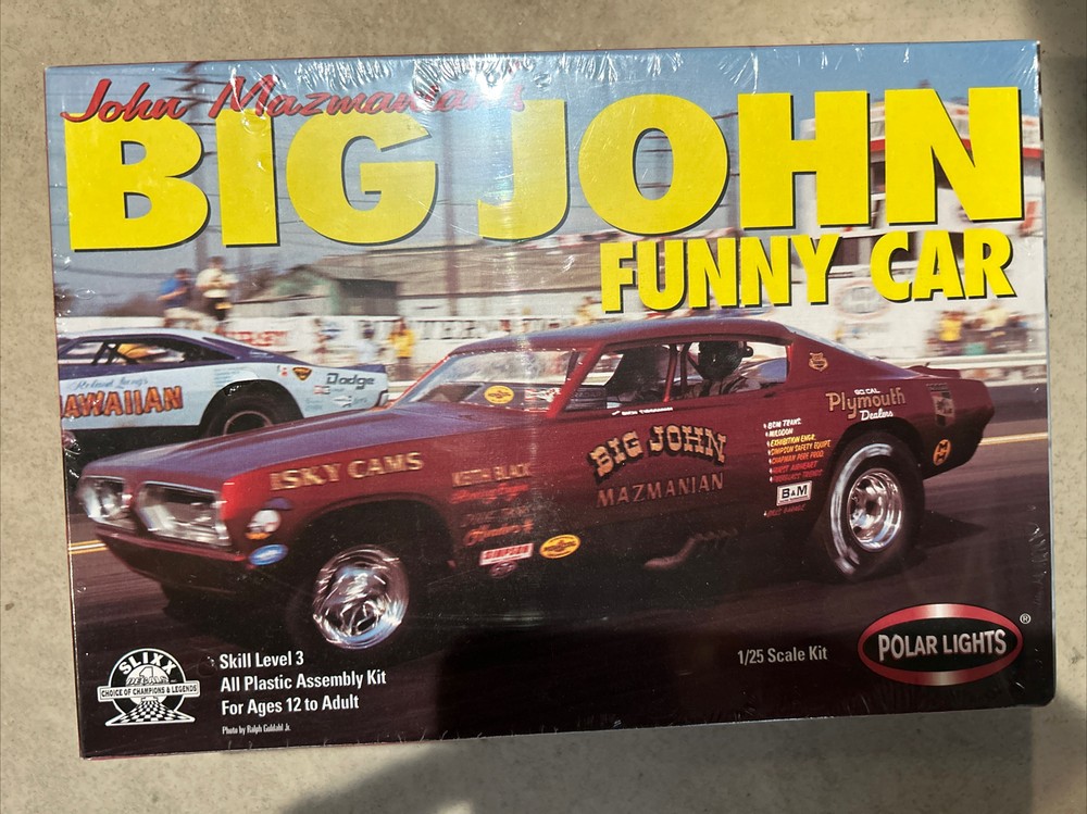 Polar Lights 6504 1/25 ’68 Cuda Mazmanian’s Big John Funny Car factory sealed