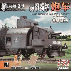 1/72 Polish Around Armored Train PP2 Brave “Smialy” Assembly Model Building Kit