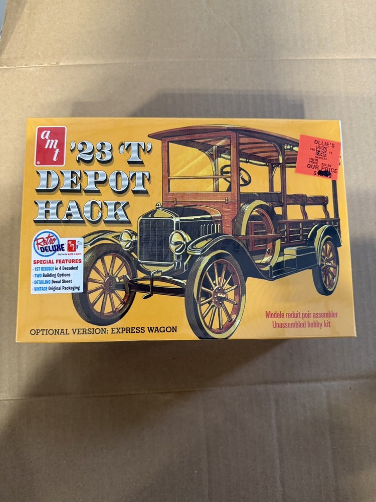 Vintage Parts Sealed AMT #T142 1/25 Scale ’23 Ford Model T Depot Hack from 1976