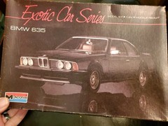 1988 Monogram BMW 635 Exotic Car Series 1/24 Kit 2774, New Open Box Sealed Bag
