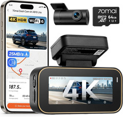 A810 Lite 4K Dash Cam Front and Rear, 5Ghz Wi-Fi 6 Dashcam, Car Camera 4G LTE Re