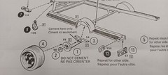 AMT 76 1976 Chevy Caprice 1/25 Tilt Back Race Car Trailer Rim Goodyear Tire