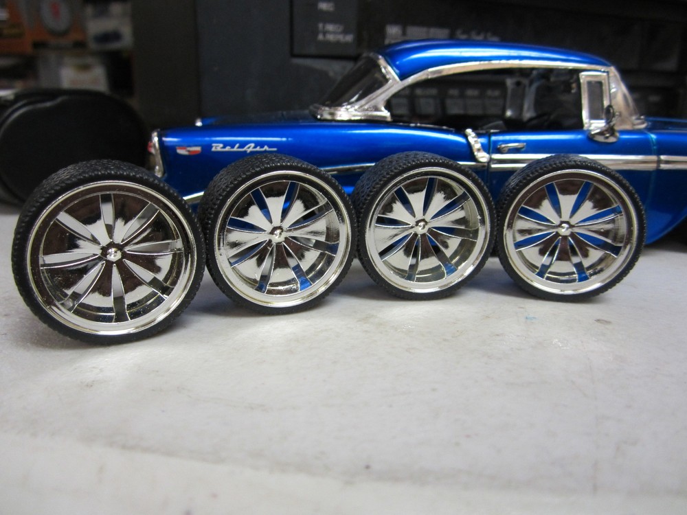 TIRE & WHEEL SETS FOR 1.24 1.25 CUSTOM CARS, TRUCKS JADA, MODEL KITS DIECAST #5