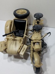 ✨VINTAGE✨ BMW R75 Army Motorcycle with Sidecar 1:16 Scale Model RARE