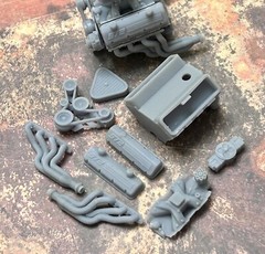 Resin Chevy 572 Crate engine for scale model cars, 1/24 1/25