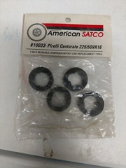 American Satco 1/24th scale Pirelli Centurato 225/50VR16 rubber model car tires