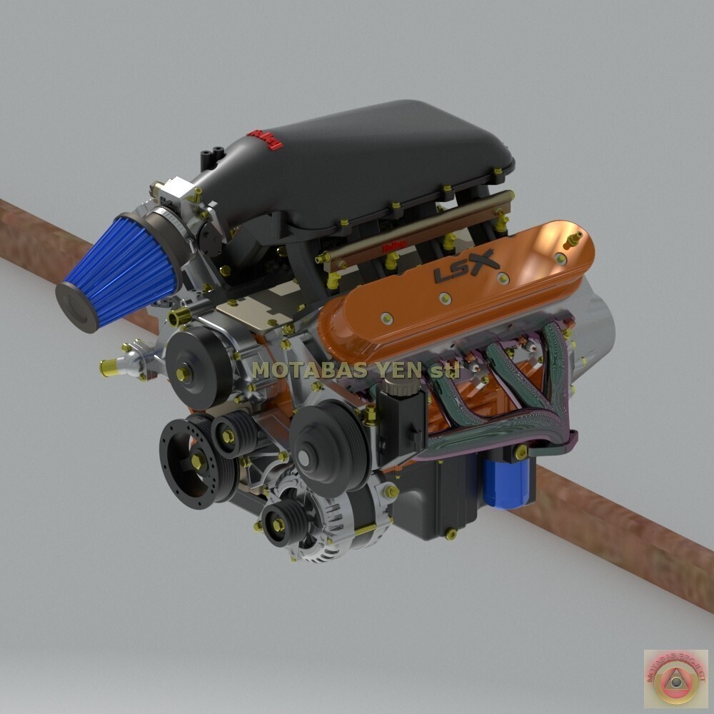 1:8-1:24 Scale Chevy LSX EFI, 3D Resin Printed Kit