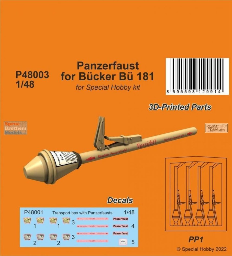 SPHP48003P 1:48 Special Hobby Panzerfaust for Bucker Bu181