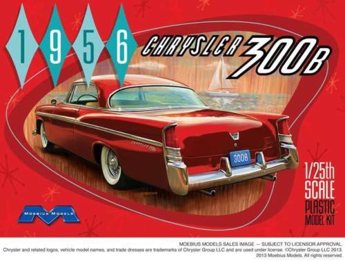 Moebius Models 1/25 1956 Chrysler 300B Plastic Model Kit 1207