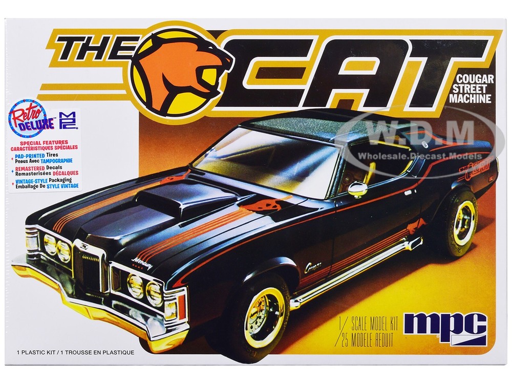 SKILL 2 MODEL KIT 1973 MERCURY COUGAR “THE CAT” 1/25 SCALE CAR BY MPC MPC1004 M