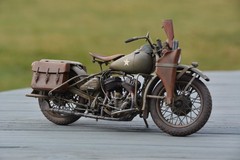 WWII Harley-Davidson WLA 750 Pro Built 1:9 Scale Italeri Motorcycle NICE!